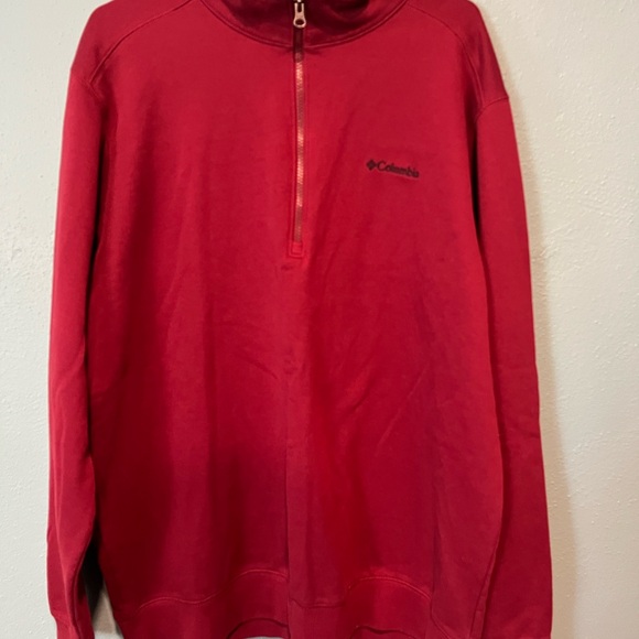Columbia Men's Zip-Up Sweater in Red - Picture 1 of 3